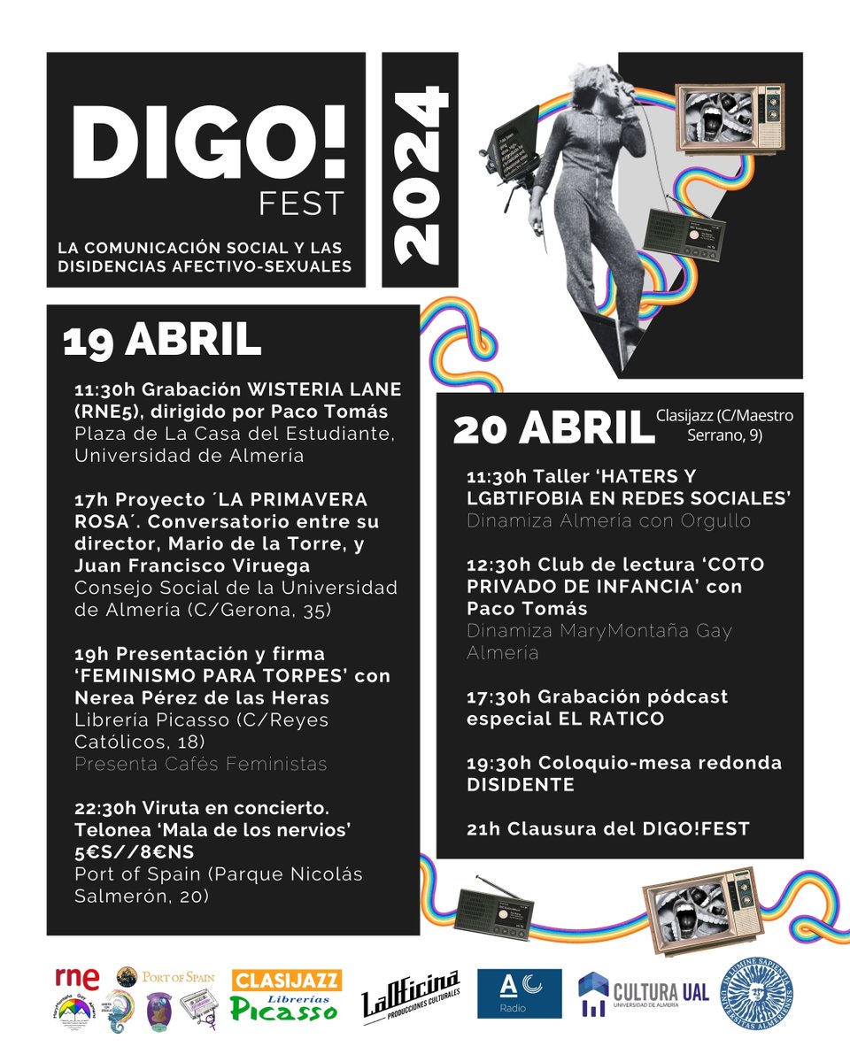 Ya está aquí la programación del DIGO!FEST 2024🏳️‍🌈, ciclo que gira en torno a la comunicación y diversidades de género y afectivo-sexuales.

👀¡Para saber más visita el enlace: sites.google.com/view/digofest2… !

¡Nos vemos en el DIGO! FEST 2024, ¡DIGO!