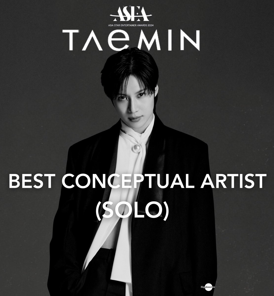 [🏆🏆] #TAEMIN wins ASEA Best Conceptual Artist (Solo)! This is his 14th win as a solo artist. 🥳🎉 TAEMIN LEGENDARY SOLOIST #TAEMIN_ASEA #ASEA2024 @TAEMIN_BPM