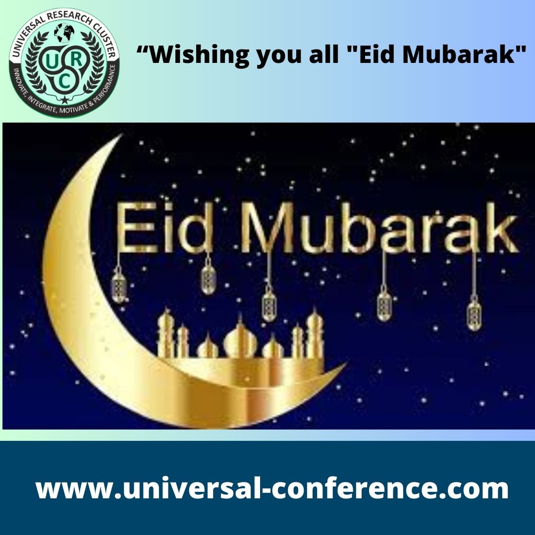 Universal Research Cluster Wishes you all 'Eid Mubarak'

#UniversalResearchCluster
#eidmubarak2024 #eidmubarak #ramadandecor #idulfitri #eiduladha #lebaran2024 #eidcollection24 #muslimwear #islamicstatus #instagrampost #eidoutfit #eidulfitr2024 #stayhome #staysafe