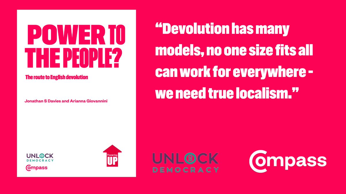 Control-freakery remains deeply embedded in Westminster. This hoarding of power must end. Our new report with @UnlockDemocracy explores the case for radical devolution and how we can make it happen. Read it here: compassonline.org.uk/publications/p…