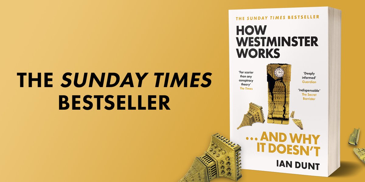 Huge congratulations to @IanDunt for becoming a Sunday Times bestselling author...again! And a huge thank you to the booksellers at @Waterstones, @blackwellbooks, @WHSmith and across indie bookshops who have given this book the long life and readership it so richly deserves.