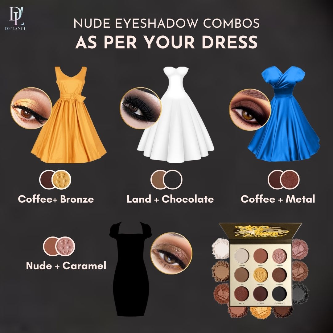 Choose your best Eyeshadow combos as per your Dress ✨💖

#delanciindia #delanci #delancicosmetics #delancisale #festivemakeup #partymakeuplook #bridalmakeup #facemakeup