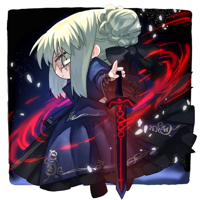 「excalibur morgan (fate) yellow eyes」 illustration images(Latest)