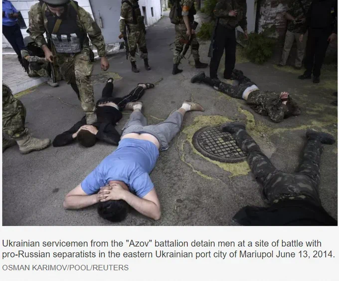 @_i0n 🧵Source: Newsweek: USA: 2014: 'Ukrainian Nationalist Volunteers Committing 'ISIS-Style' War Crimes' newsweek.com/evidence-war-c…