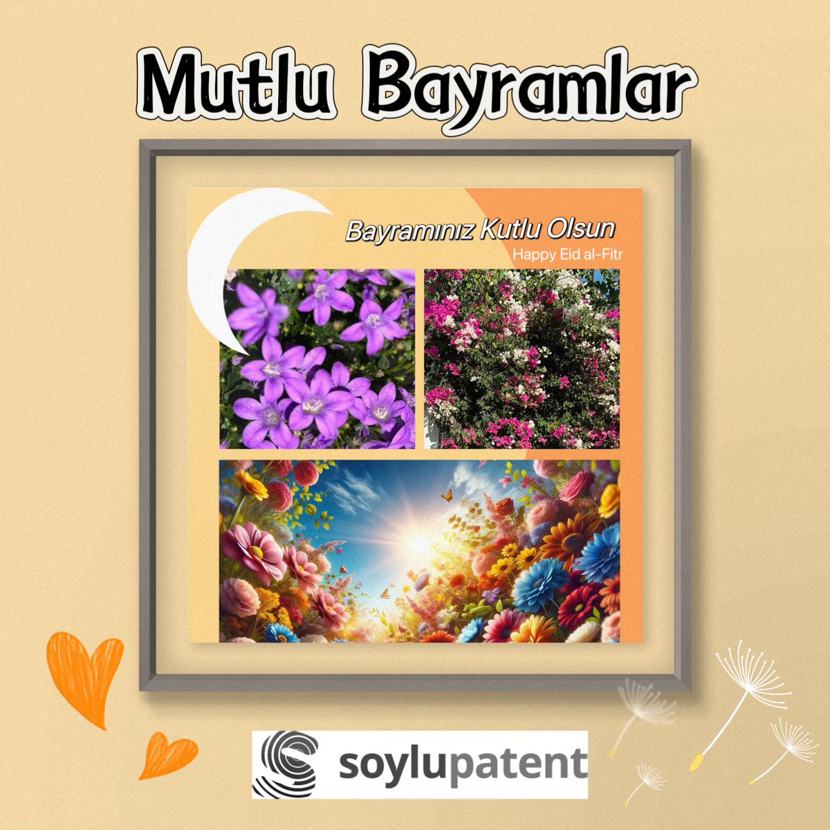 SoyluPatent's tweet photo. Bayramınız kutlu olsun; sağlık, huzur ve mutlulukla dolu nice bayramlar dileriz.
#mutlubayramlar
SOYLU PATENT A.Ş. 
Happy Eid al-Fitr; wishing you many more Eids filled with health, peace, and happiness.
#happyeid
#soylupatent https://t.co/PgSC2ganhD