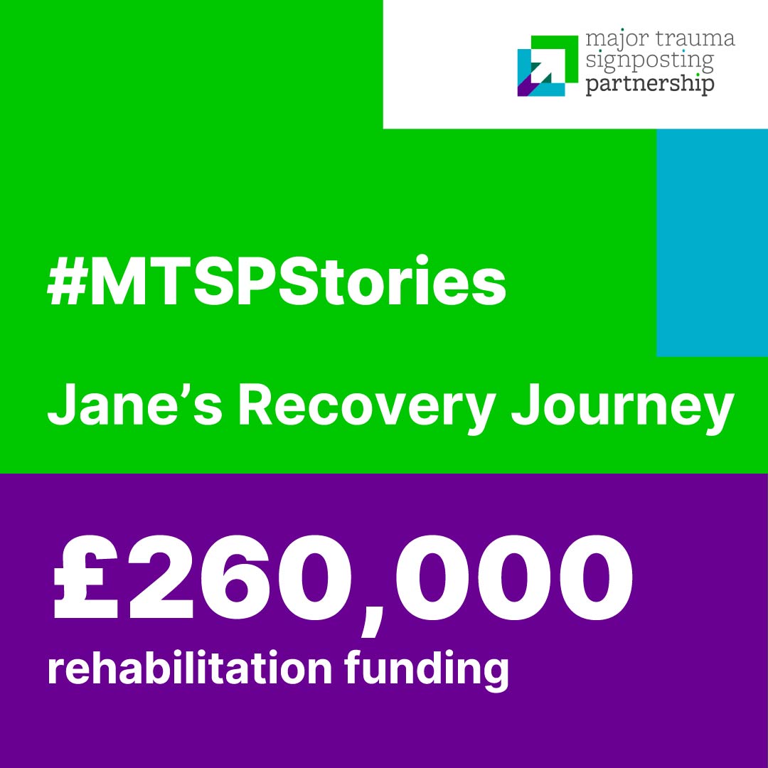 Jane faced adversity after a hit-and-run incident, but with £260,000 in interim payments from insurers for rehabilitation, she has been able to navigate through her injuries.     Read her story: mtsp.info/janes-story/  #MTSPStories #TraumaRecovery #TraumaRehab
