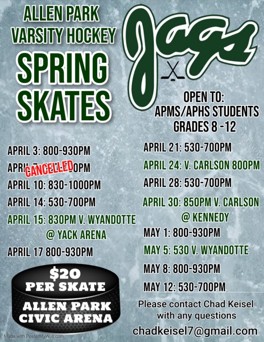 Skate #2 tonight 8:30pm