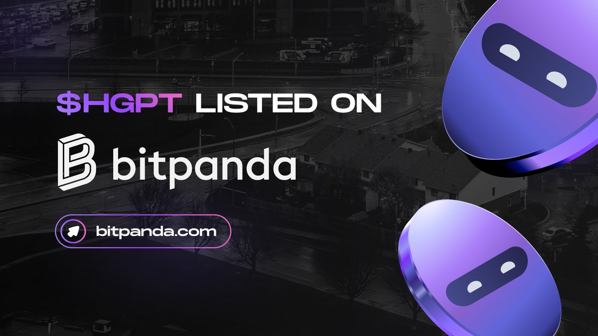 🎉 $HGPT is now listed on @Bitpanda_global! We're thrilled to announce that $HGPT is now live on Bitpanda! Trade $HGPT on Bitpanda 👉 web.bitpanda.com/asset/3118 Stay tuned for more exciting updates!