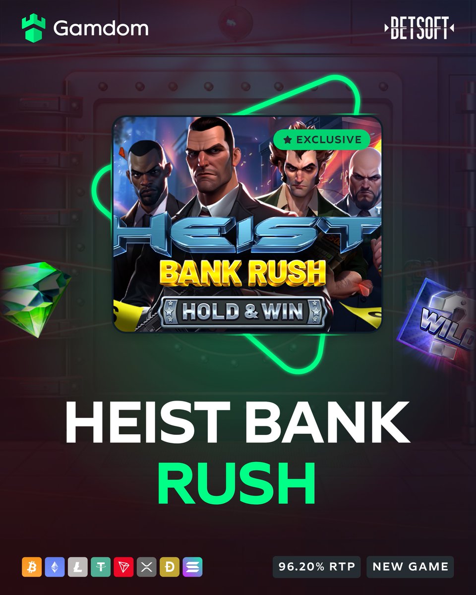 🎰 New Exclusive Game: Heist Bank Rush by Betsoft Gaming! 🎰

Join the thrill with Heist Bank Rush, as it's available exclusively on Gamdom. 💼💰

With an amazing max win potential of 20,000x, the fun never ends! 💥

We're giving away free spins for you to enjoy the game!

-💚