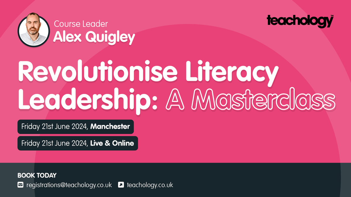 New for this summer with <a href="/AlexJQuigley/">Alex Quigley</a> 
For full details visit teachology-education.co.uk/revolutionise/