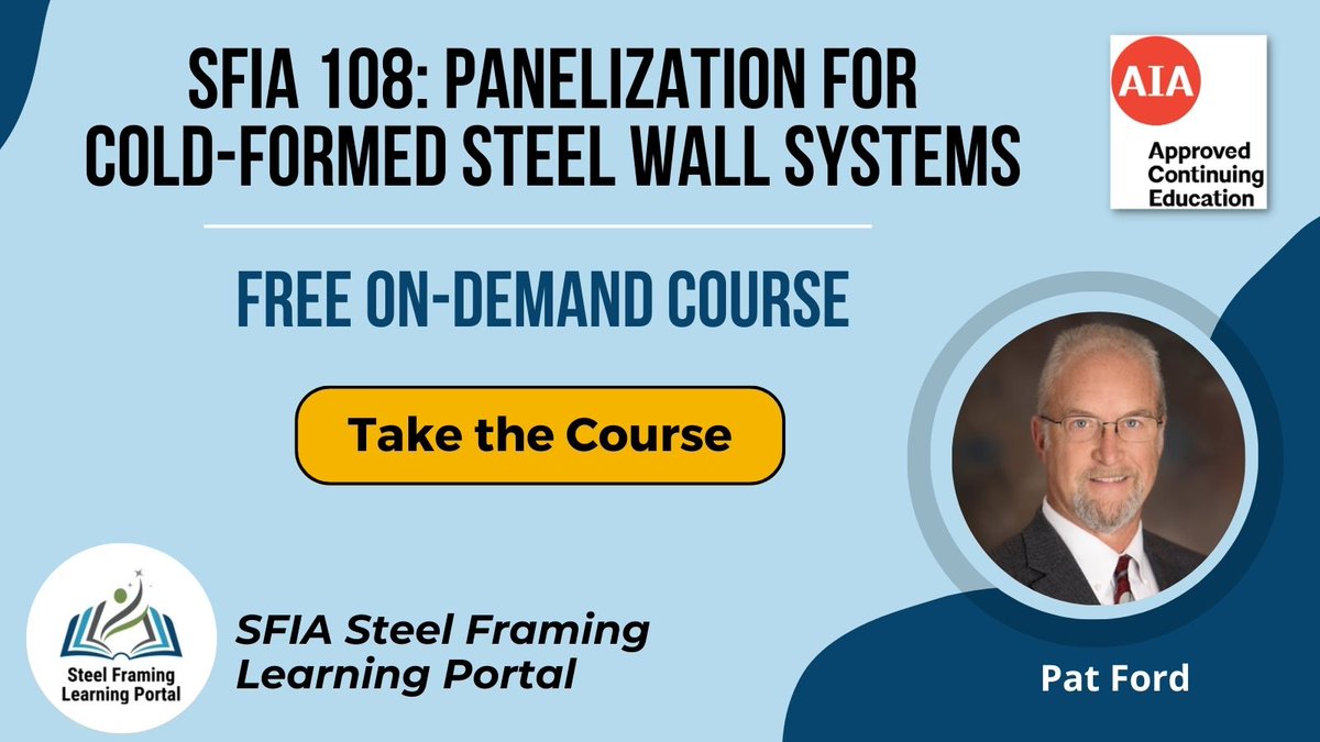 buildsteelorg's tweet image. Learn the benefits of #panelization over stick frame #construction in this free on-demand SFIA course - taught by Pat Ford. Get started at ow.ly/1piE50RaYGH
#BuildSteel #CFSteel #Steel #Modular #Prefab