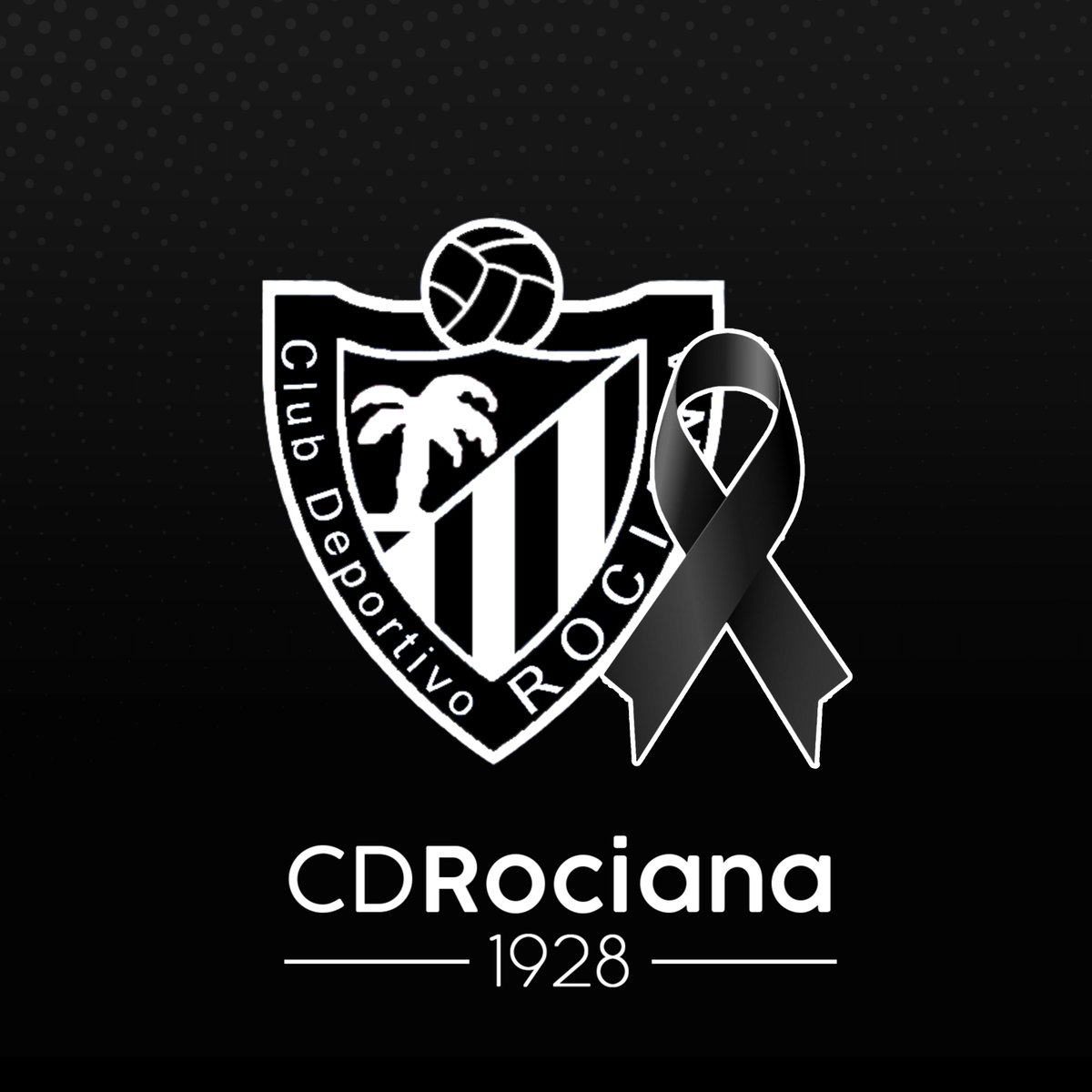 Desde el @CDRociana, tenemos que lamentar profundamente el fallecimiento de la madre de nuestro entrenador de porteros, Juan Antonio Domínguez Toro, 'Largo'. Tanto a nuestro amigo como a toda su familia y allegados de su madre, le mandamos nuestro más sentido pésame. DEP.
