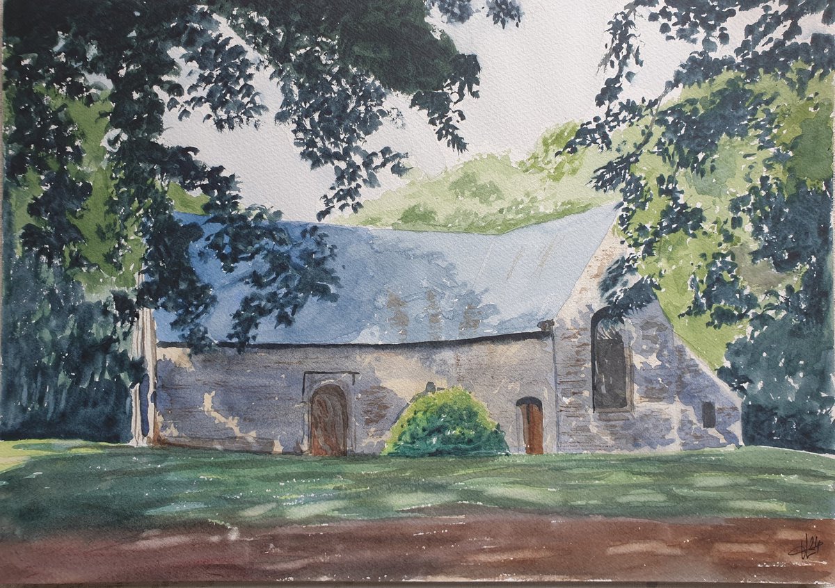 Chapelle Saint Jean à Seglien (Morbihan).
#aquarelle #watercolor #watercolorpainting #Morbihan