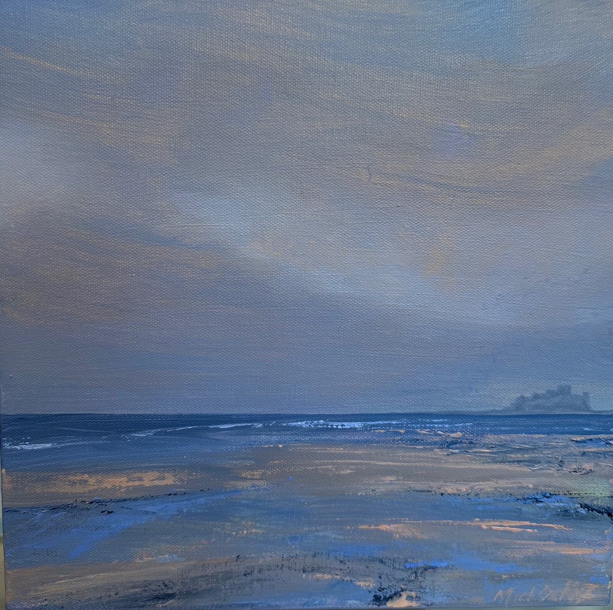 Isolated: Morning Showers, Bamburgh Acrylic on 30x30x4 cm canvas