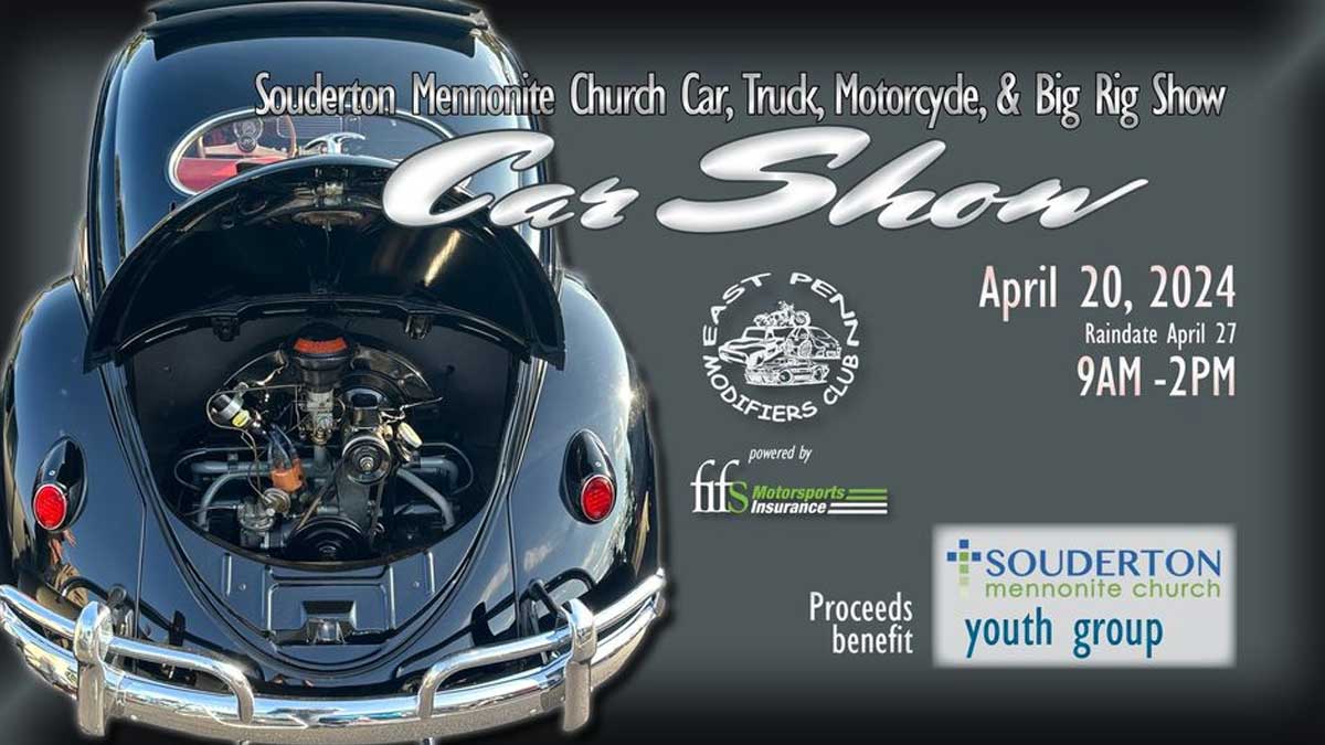 Our first East Penn Modifiers show of 2024 is at Souderton Mennonite Church on Saturday, April 20, 2024.
Proceeds benefit the Souderton Mennonite Church YOUTH GROUP
RAIN DATE is Saturday, April 30, 2024, 9am – 2pm
Registration $15/vehicle. #BikeShow

carsandcoffeeevents.com/event/souderto…
