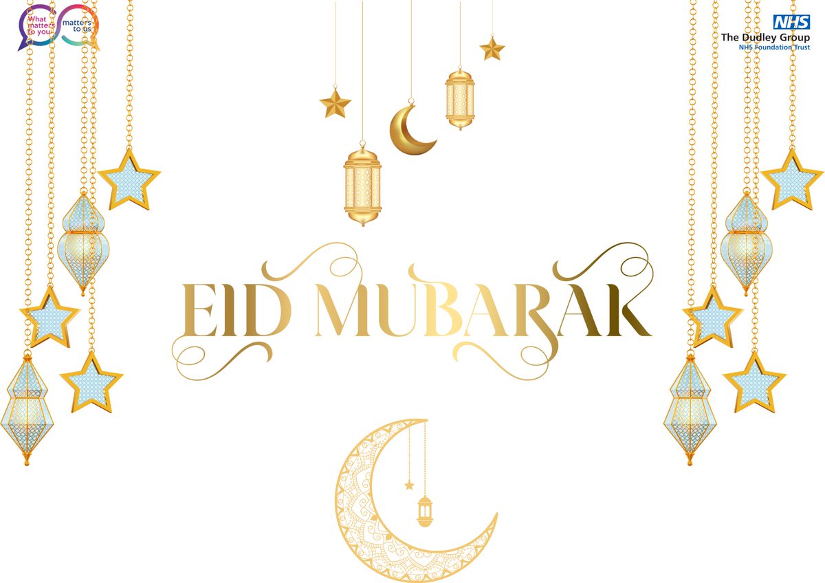 Happy Eid Mubarak to all those celebrating from the Patient Experience Team! 🌙⭐️ @jillfaulkner65 @DudleyGroupCEO @MataMorris_SK @DudleyGroupNHS