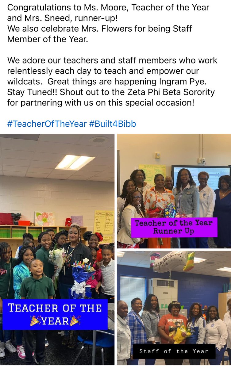#TeacherOfTheYear #Built4Bibb