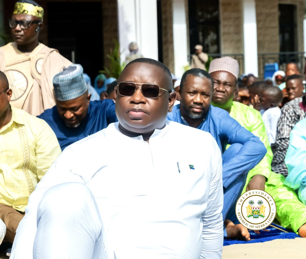 julius_maadabio's tweet image. Today, I joined a cross-section of our #Muslim brothers and sisters for the #EidAlFitr2024 prayers at the State Lodge in #Freetown. 

May the moments of togetherness in our communities during this Eid celebration foster enduring common values of solidarity, peace and progress