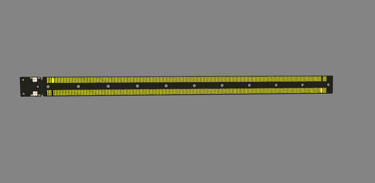 Imagine if this works? Linear optical encoder based on a PCB. It should work! Gold has a reflective index above the specified threshold, and the matte black solder mask is non-reflective enough. Making it at @PCBWayOfficial @SGirl0311