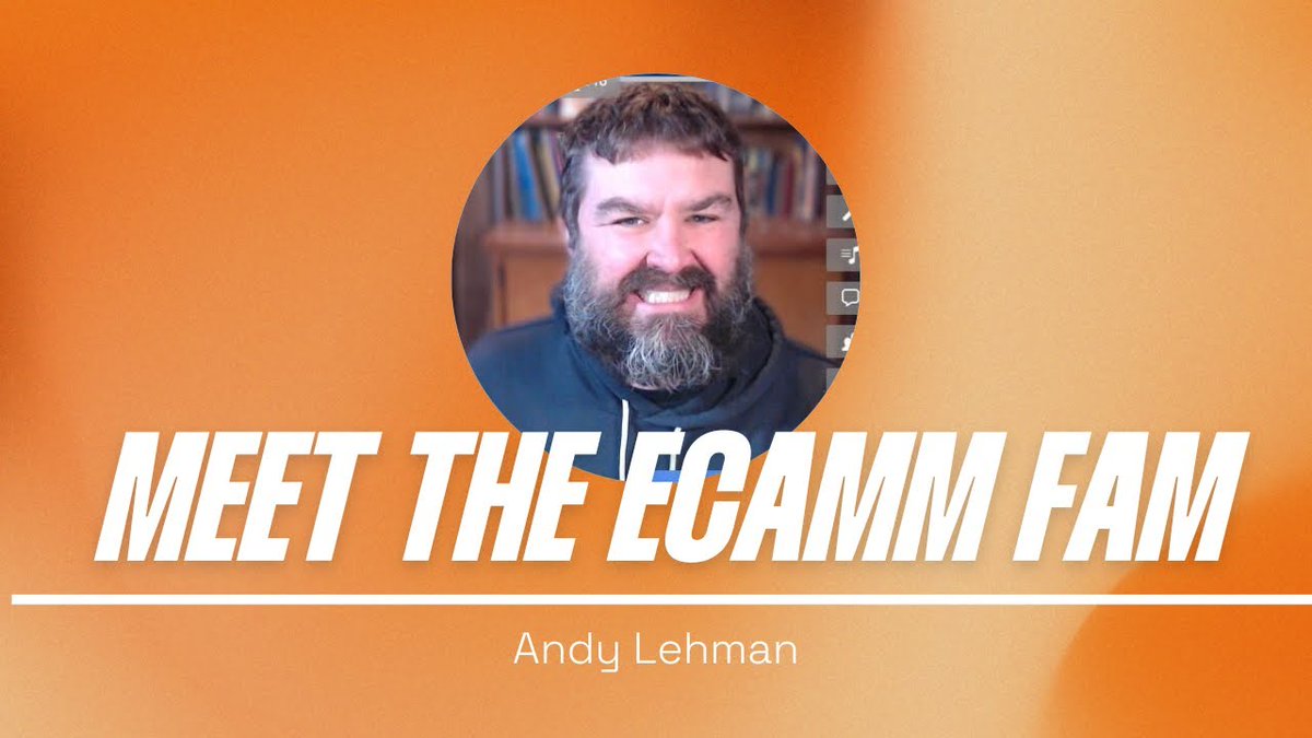 Hope you'll join us today at 12pm Eastern for Meet the #EcammFam We'll be joined by Andy Lehman of @DudesAndDadsPod youtube.com/watch?v=zK2cxX…