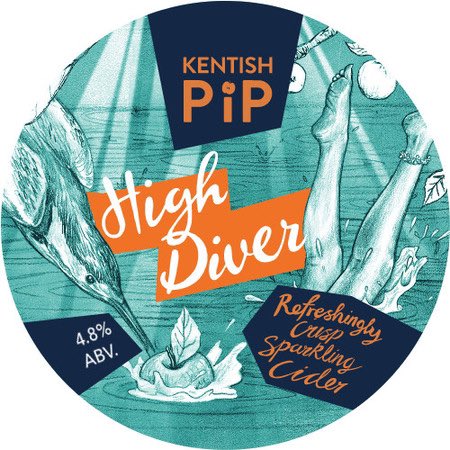 We are BACK open 🙌 Here 12 to 6.30pm with a new sparkling cider #onthetaps from @KentishPipCider High Diver is a blend of 100% culinary & dessert apples - Cox & Bramley. A medium #cider with a fresh appley acidity & an aromatic fruit character. 🍏