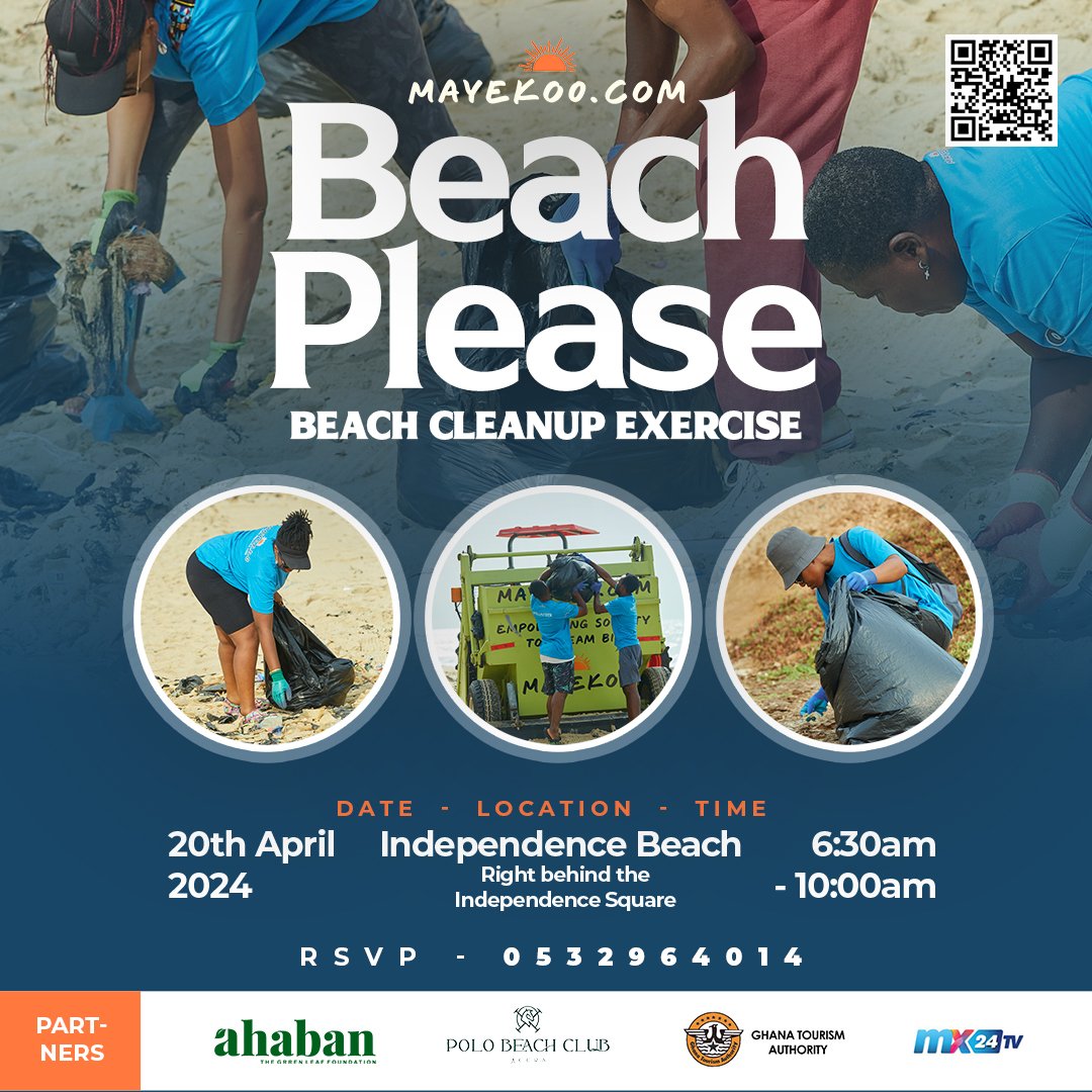 Sign up to volunteer here ~ bit.ly/49CrrqU

RSVP : 053 296 4014

Let's clean up the beach & spread the word on sustainability 🍃🌊

#BeachPlease #BeachCleanup #Mayekoo #AhabanGLF