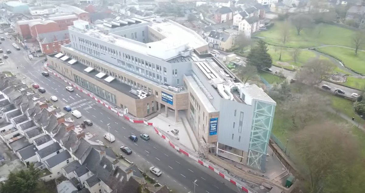 Exciting times as NRC Coleraine nears completion for handover in Spring😎 

The £40 Million campus will welcome the students in September🙌

Recent drone footage is fascinating > bit.ly/3VTJSE2 

More info > bit.ly/3JB01ah 
Well done everyone 👏#NUGENTTeam 🔧⚡