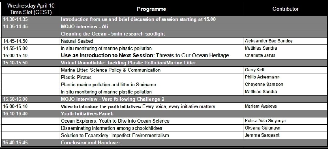 This afternoon, #ULWAZIOceanExplorers will be part of a round table discussion at the @V_ECOPs United Nations Ocean Decade Conference session. 

Do tune in and maybe ask some questions to take part in our discussion. #UNOceanDecade #BIMSTidalWave #UlwaziSciComm