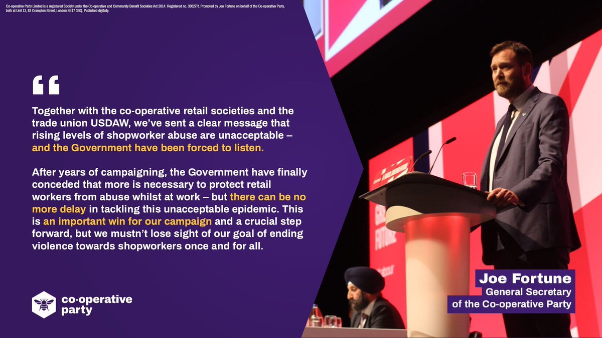 'There can be no more delay in tackling this unacceptable epidemic.' 💬 @CoopParty General Secretary @FortuneJF on today's Government announcement about retail crime: