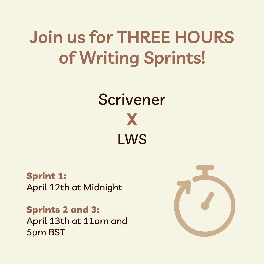 Calling all writers! 📣 We're excited to partner with London Writers' Salon for a writing sprint on April 12-13. It's your chance to connect, create, and reach your writing goals. Choose your time: midnight, 11am and 5pm BST here: buff.ly/3PyU3JV