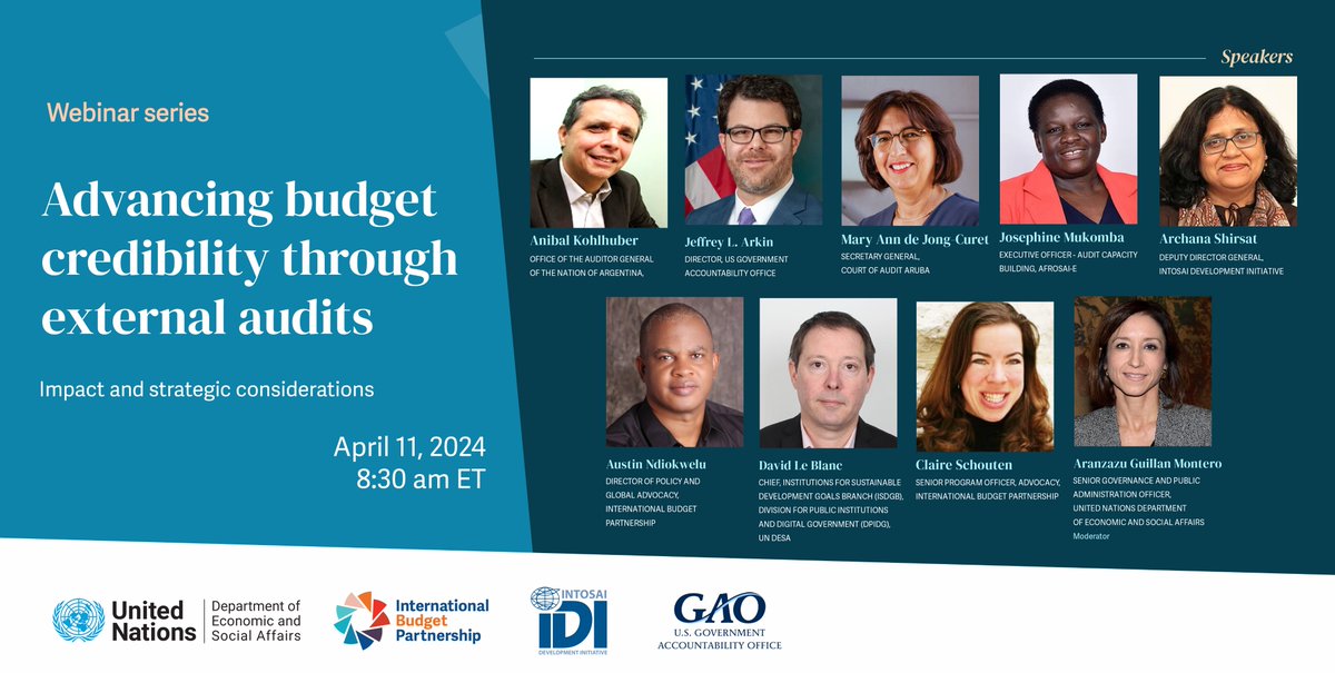 OpenBudgets's tweet photo. How can external audits make budgets more credible?🤔📷Join us for the 4th and final session of our webinar series tomorrow-April 11!
Register https://t.co/xOj2Q0DIP1
We'll explore different methods in which Supreme Audit Institutions (SAIs) may assess and address budget credibility.