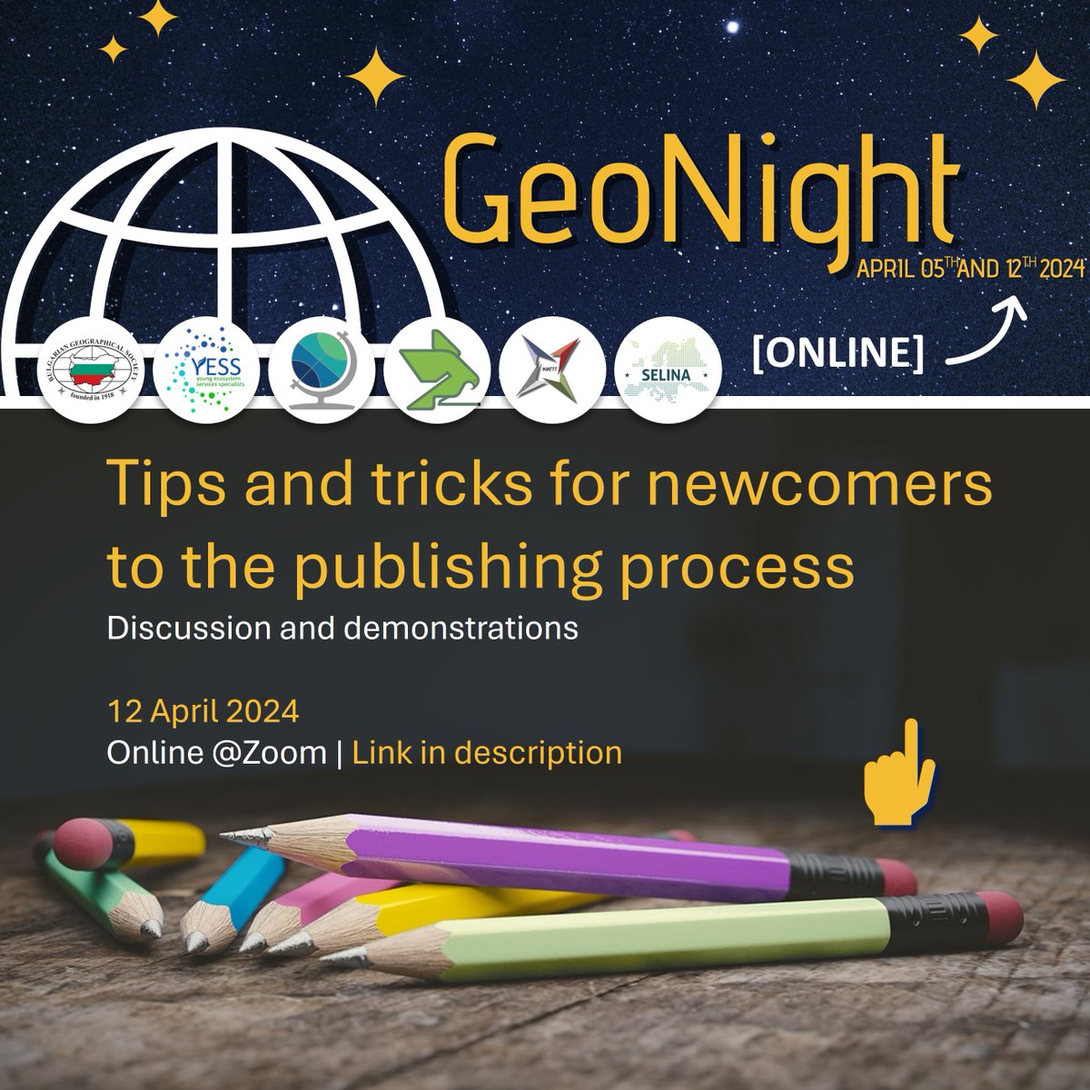 Hooray! 🥳 - Our second event for this year's @GeonightO is fast approaching. 🧐Find out more about the #publishing process. #speakers from the publishing industry and academia will share experiences with ECRs: geonight.net/24008-2/