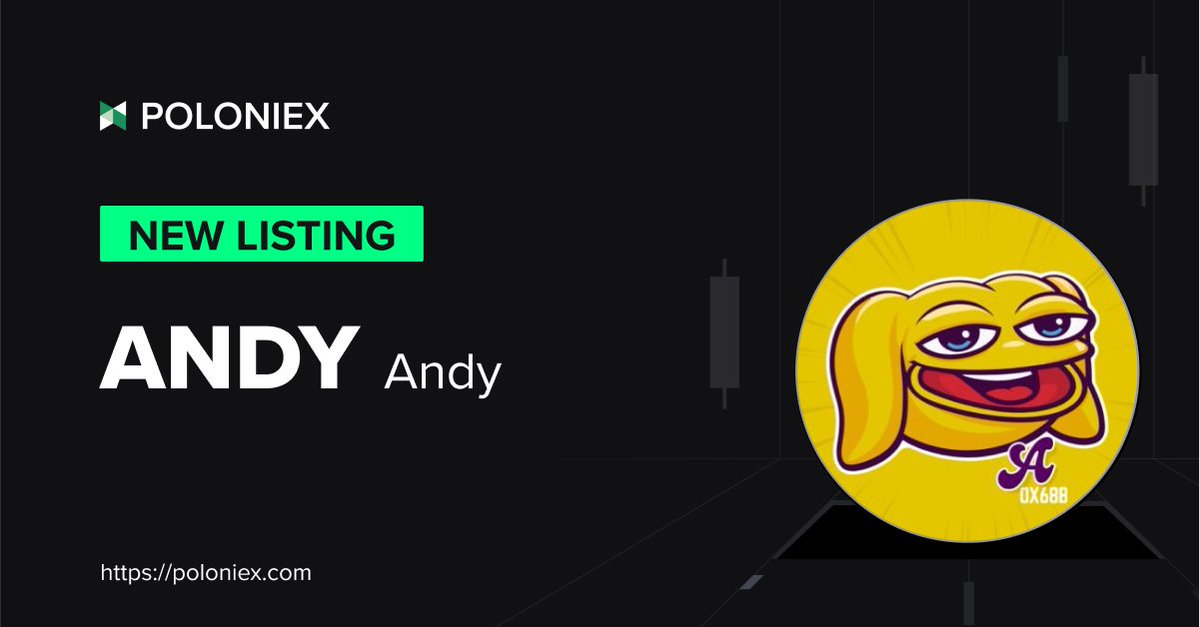 🚀 Poloniex New Listing $ANDYETH <a href="/andycoinonerc/">Andy</a>

✅ Deposit open on April 10th, 13:30 (UTC)

✅ Full trading enable on April 10th, 14:30 (UTC)

Details: support.poloniex.com/hc/en-us/artic…
