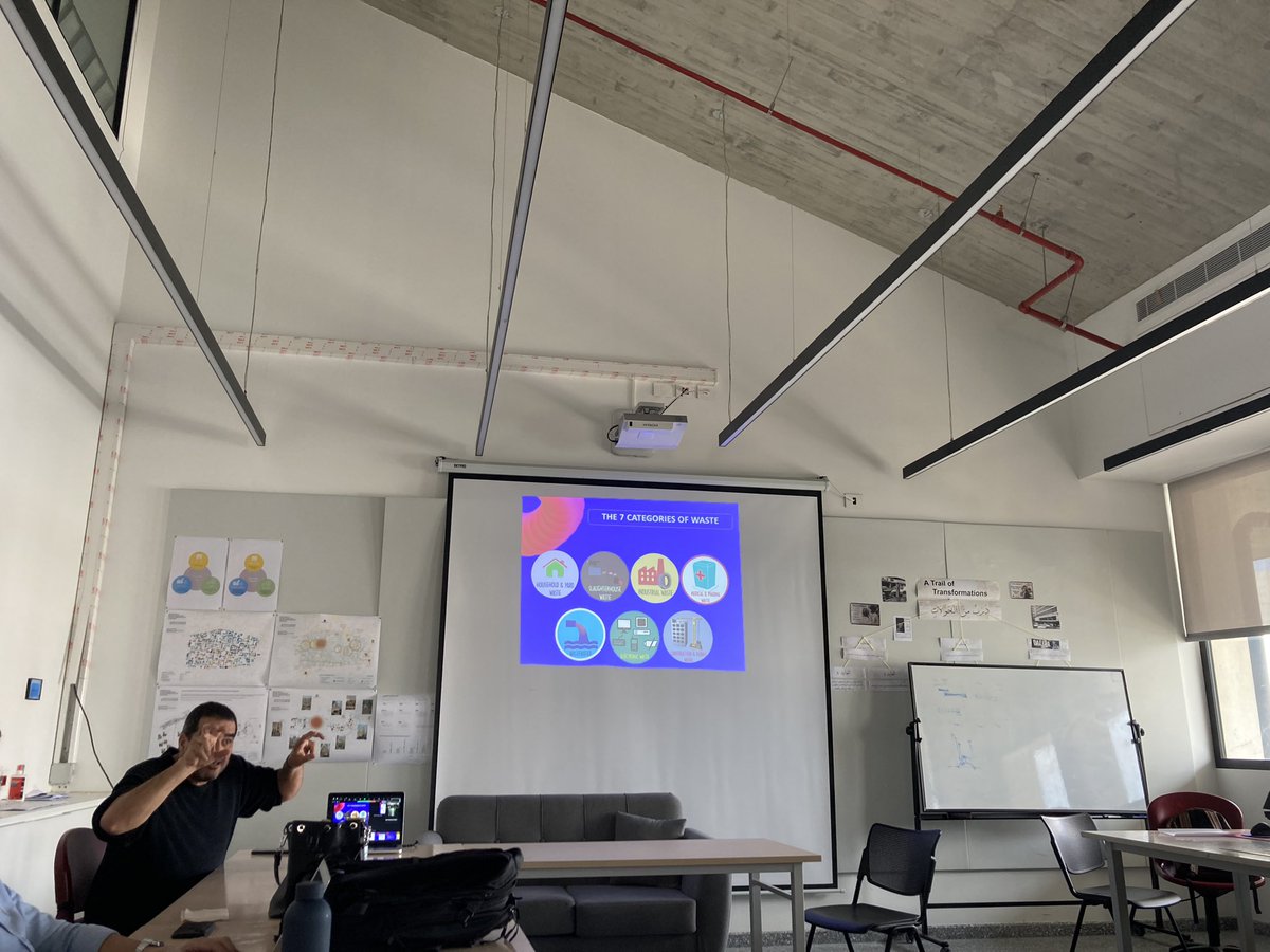 We had the great @Ziad_AC with us yesterday in class with a hopeful message that we can recycle all our organic waste and have recycling across various sectors in including increasing our own food security through vertical farming.. all is possible, start with your own self!