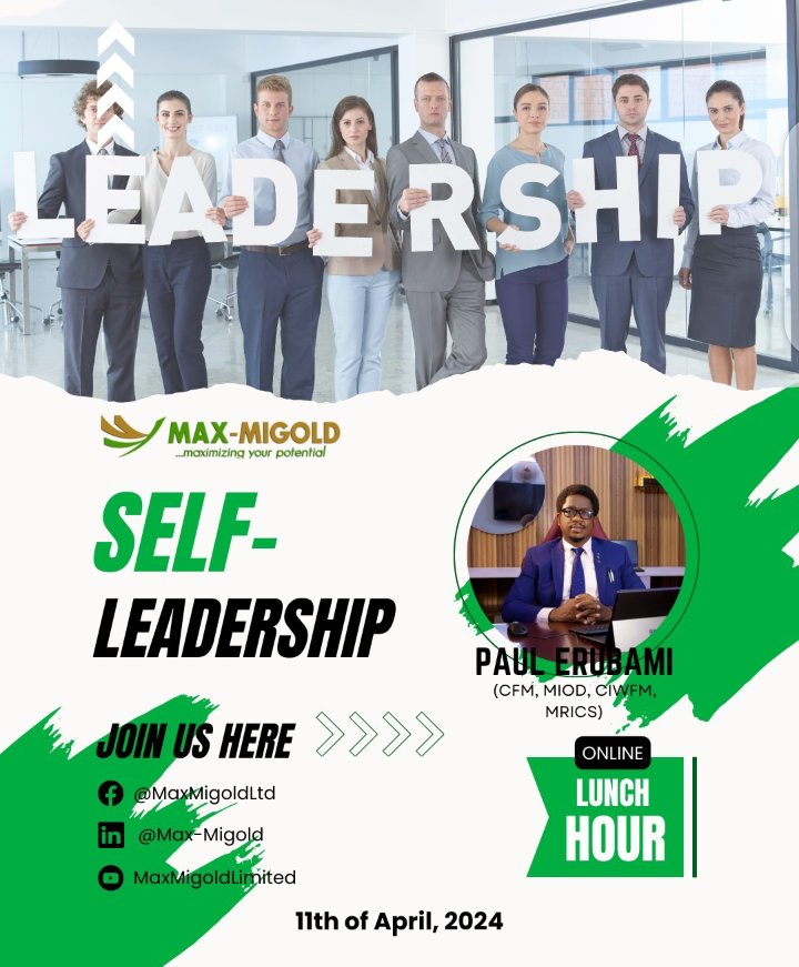 Empower Your Journey: Self Leadership Training for Personal and Professional Growth Learn with Paul Erubami this Thursday 11th April 2024 on the topic ' Self Leadership' us06web.zoom.us/j/86311626004 Meeting ID: 863 1162 6004 Passcode: 203447