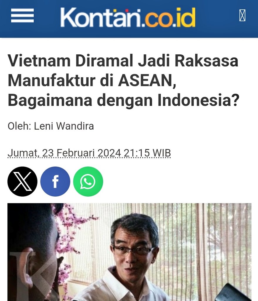 Kalau Vietnam diramal jadi raksasa manufaktur di Asean dan Indonesia akan jadi raksasa bansos di Asean, ya ga ya ga ➡️ IYA