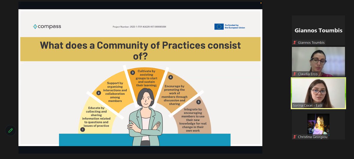 Inauguramos la ‘comunidad de práctica’ del proyecto COMPASS, financiado por @EUErasmusPlus, en una sesión virtual con casi medio centenar de profesionales europeos para hablar del modelo de Atención Centrada en la Persona. Puedes acceder al foro aquí 👇 leadingcare.eu/community-of-p…