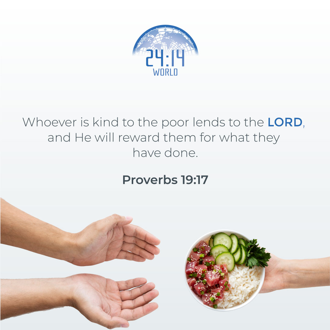 Kindness to people experiencing poverty is a divine investment. Proverbs 19:17 reminds us of the value of donating.

#divine #kindnessmatters #proverbs #donatewithheart #helpinghands #spreadkindness #support #sharethelove #actsofkindness #2414world