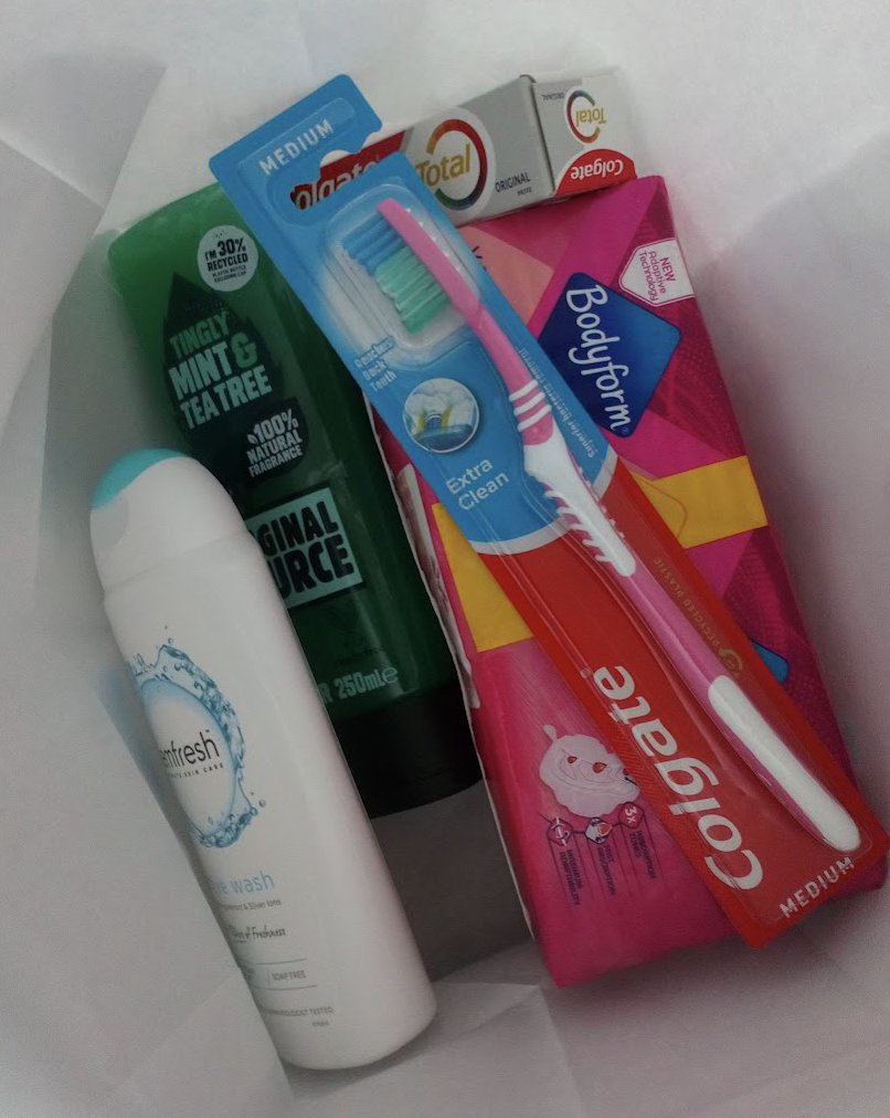 It is with help from @InKindDirect and the businesses and companies that support them that we are able to put together these female health packs (we do male ones too). Please get in touch if we can help you, contents vary depending on supply and availability.