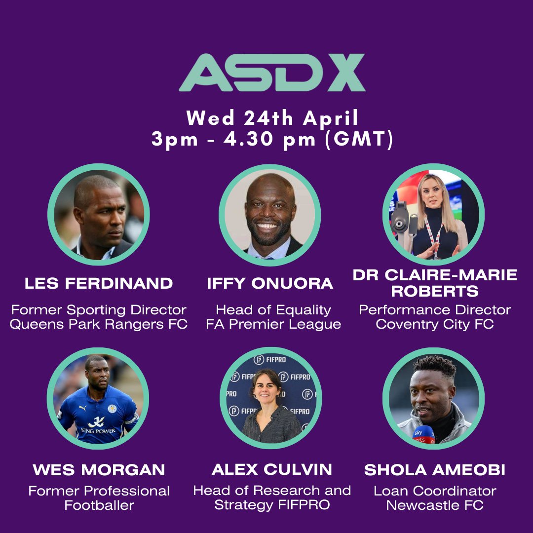 Join us on the 24th April for our next ASDX session on Fostering Equality in Elite Football Leadership. Subscribe now! asd.mimentorportal.com/courses/asdx-a…