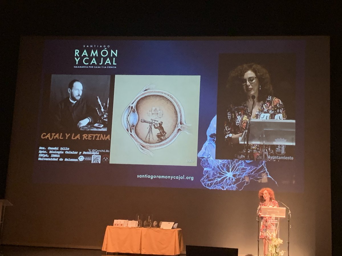 @ConchiLillo’s talk beautifully echoed Cajal's fascination with the retina, delving into its complexities and highlighting its significance in understanding the intricacies of the brain. #Cajal #neuroscience 👀🧠