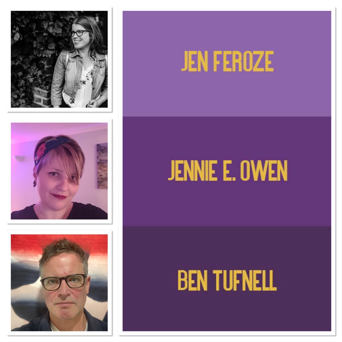 Do join us this Sunday at 18:30 on Zoom for the launch of ‘Mischief of One Kind and Another’ from @jenlareine @Jenola101 @bentufnell - it promises to be a great hour of poetry. Tickets are free - see our website for more info. See you there 💜