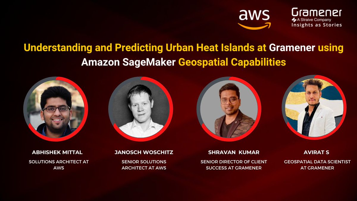 🌐 Exciting News Alert! 🚀 Amazon Web Services (AWS) just dropped the Joint Tech Blog shedding light on Urban Heat Islands, and we're thrilled to be featured!
 
Check out the blog here: go.aws/49xGQZ0
 
#urbanheatislands #aws #techblog #datascience #gramener