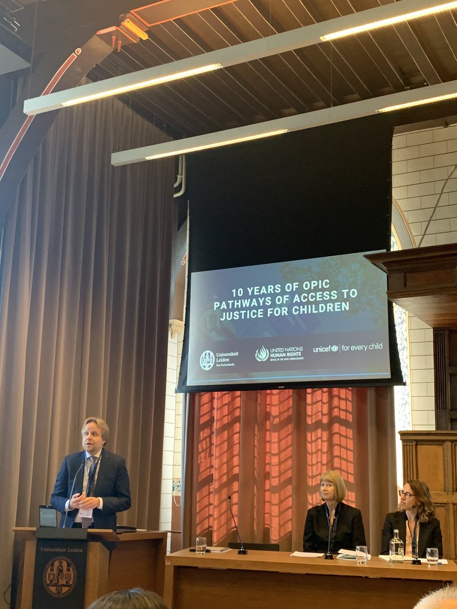 International Conference on children's access to justice - 10 years of #OPIC Welcome from @tonliefaard highlighting the importance of OPIC and wider focus on #AccessToJustice for children. @UniLeiden @LeidenLaw @UNChildRights1 leidenlawconference.nl/legal-courses/… @UofGlasgow @UofGLaw