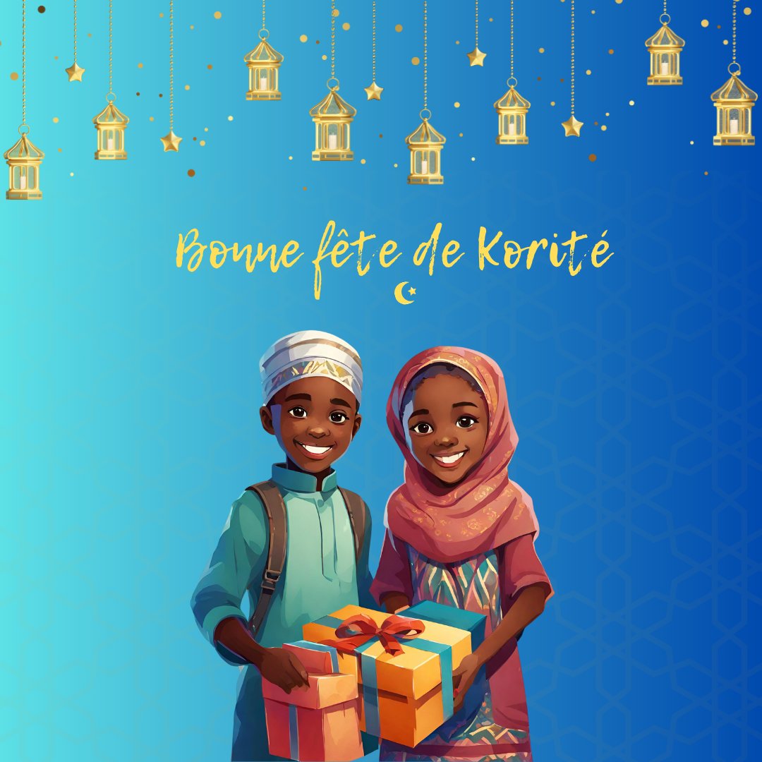 Nous vous souhaitons une bonne fête de Korité! Que cette célébration apporte joie, partage et paix à tous les enfants du Sénégal et leurs familles 💙🇸🇳 Eid mubarak 🌙