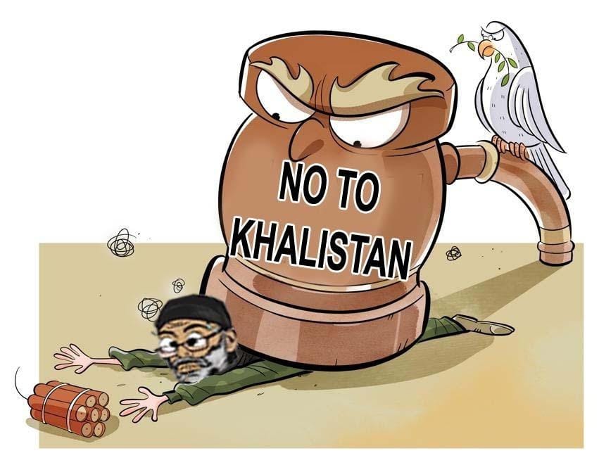 🚫💥 Crush Pannun's Khalistani agenda! 🛑🔨 Say no to terrorism, say no to Khalistan! 🚷 #RejectKhalistan #StandAgainstTerrorism 🇮🇳