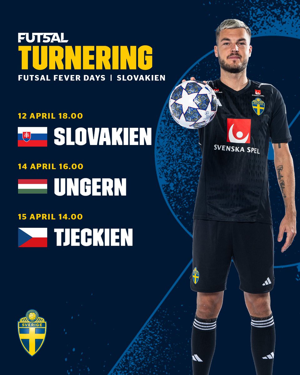 Under onsdagen reser herrlandslaget i futsal till Slovakien – där turneringen Futsal Fever Days väntar 🙌