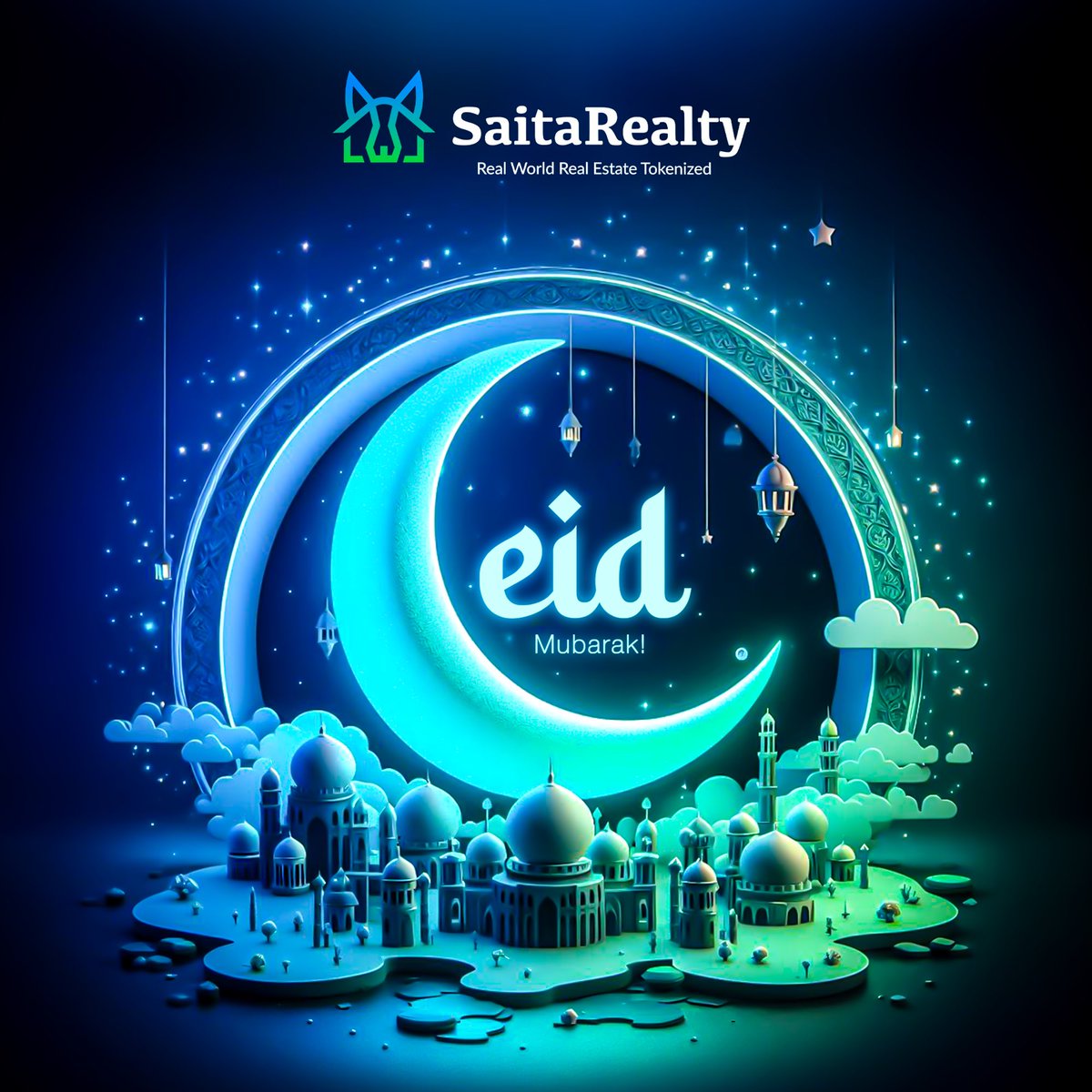 Sending warm wishes to everyone around the world on this special day. Wishing all a joyous and blessed Eid. May this special day bring peace, love, and happiness to all. 🌙❤️ ✨ Eid Mubarak ✨ #SaitaRealty #SaitaChain #Eidmubarak2024