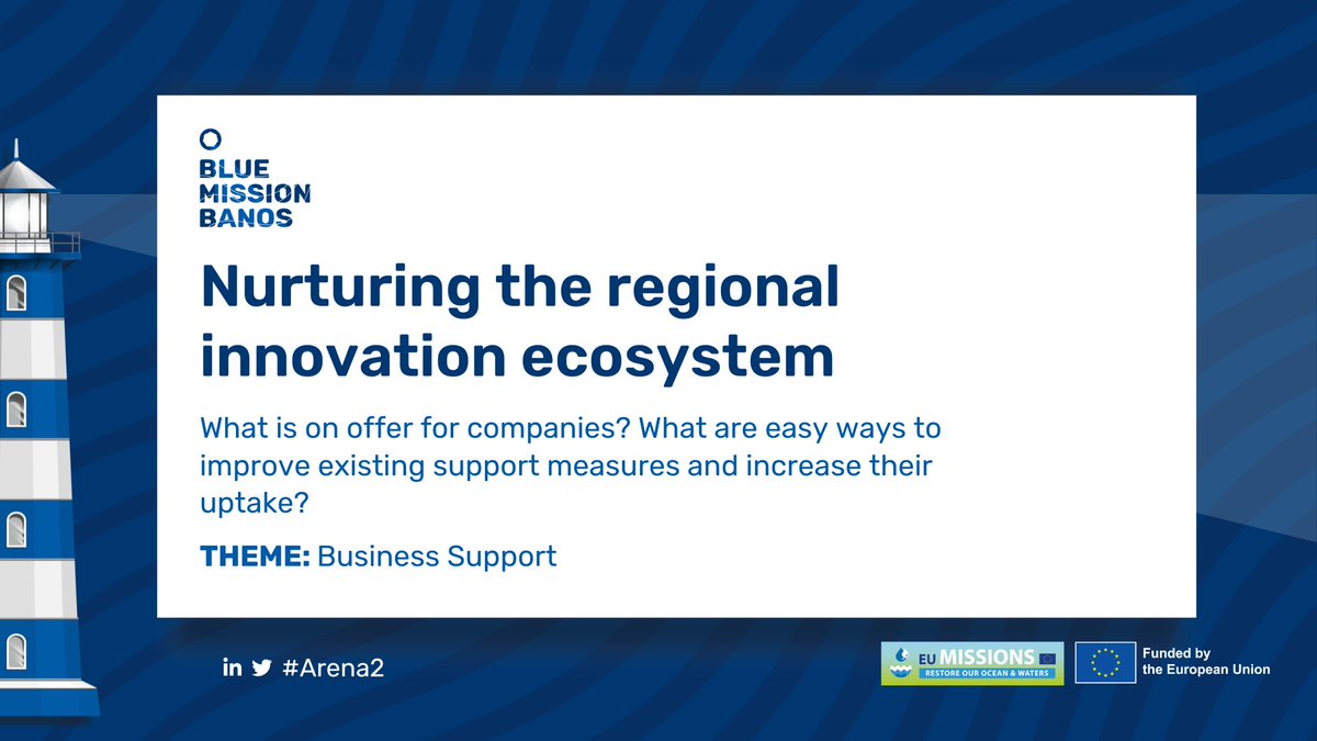MissionBANOS's tweet image. 📢 Workshop Announcement! 

At our upcoming #Arena2 in Riga 🇱🇻 join us to discuss the question: What  do #startups and companies need to create and spur innovation in blue sectors? 

Register Here: b2match.com/e/2nd-mission-…