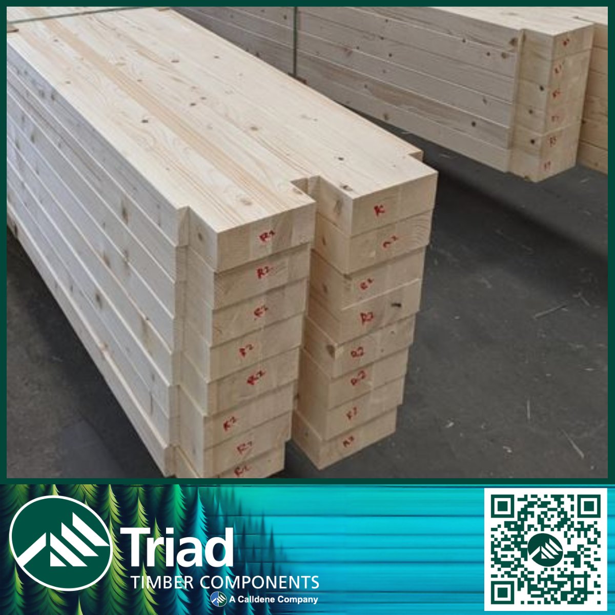 TriadTimber's tweet photo. At Triad Timber Components, we're proud to offer more than just high-quality trusses and joists. 

These engineered Glulam beams are not only strong and durable but also offer a range of aesthetic options for any construction project.

#Construction #building https://t.co/xKc3EAlB86